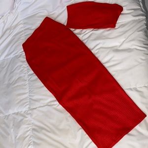 Bandeau Midi Skirt set